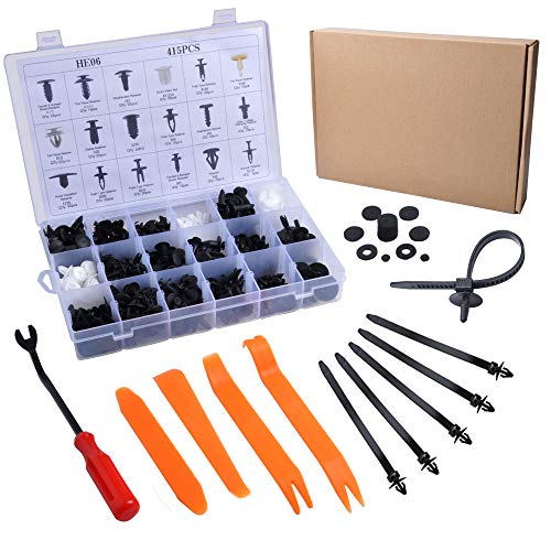 100 Pcs Car Retainer Clips Auto Body Fasteners Kit, 6 Most