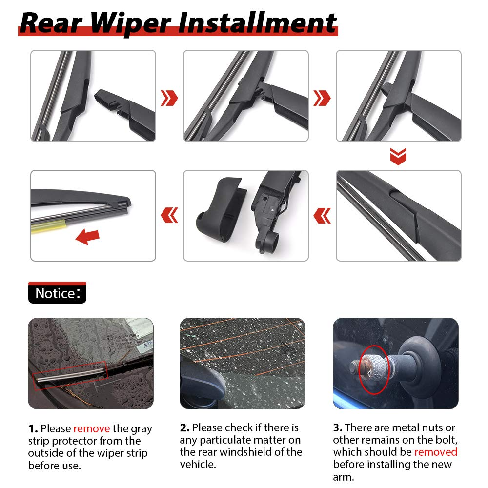 61622754287 MINI Cooper Replacement Rear Window Wiper Arm - MINI Cooper  Accessories + MINI Cooper Parts